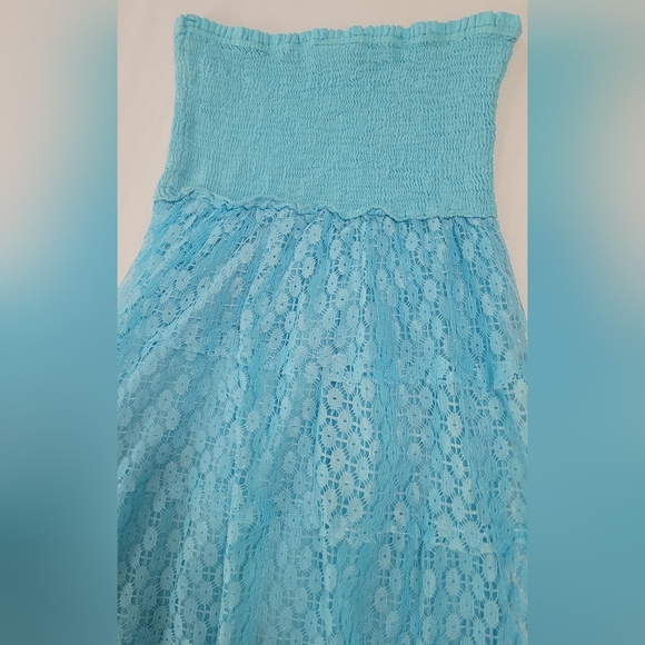 Blue Lace Maxi Dress - Picture 3 of 6